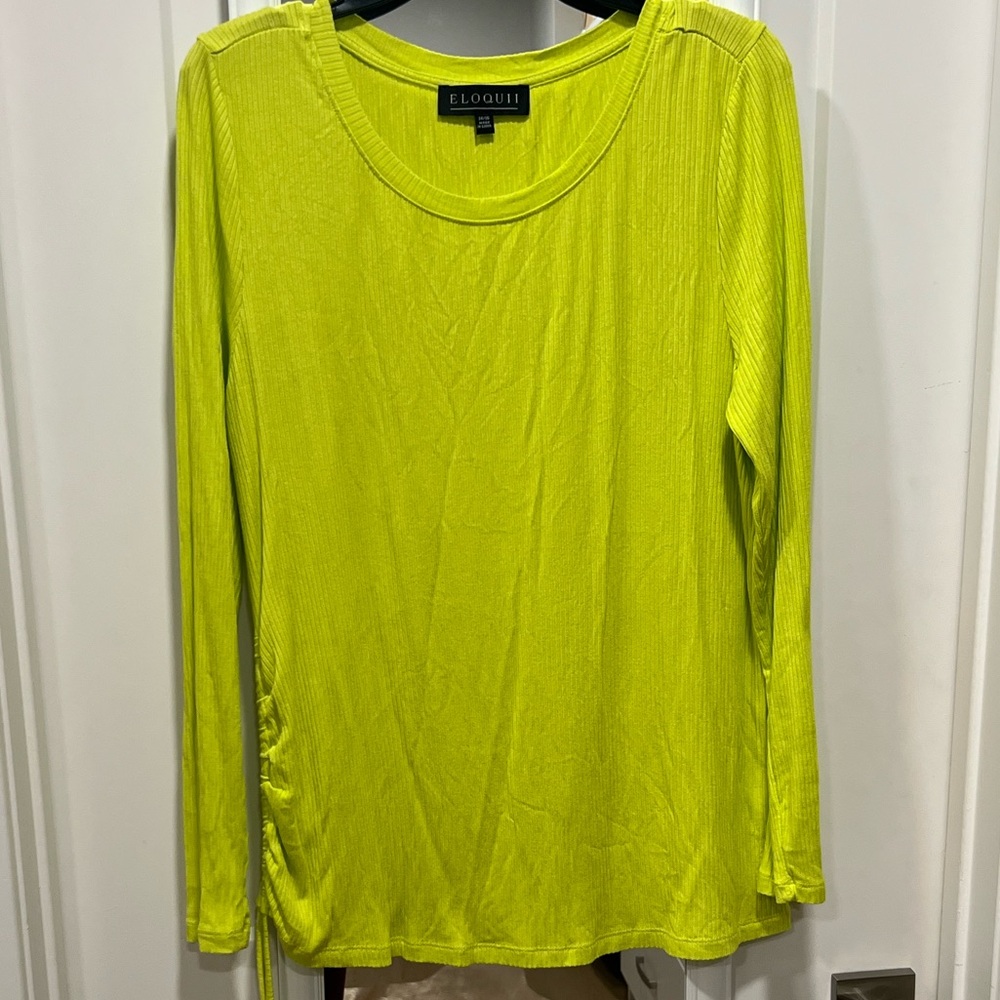 Eloquii Bright Yellow Long Sleeve Top